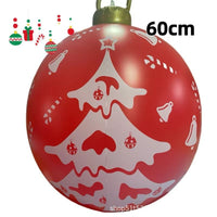 HKM-987411 60cm PVC Inflatable Christmas Ball Ornament for Holiday Decor and Party Decoration
