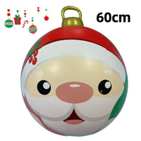 HKM-987411 60cm PVC Inflatable Christmas Ball Ornament for Holiday Decor and Party Decoration