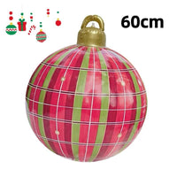 HKM-987411 60cm PVC Inflatable Christmas Ball Ornament for Holiday Decor and Party Decoration