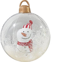 HKM-987411 60cm PVC Inflatable Christmas Ball Ornament for Holiday Decor and Party Decoration