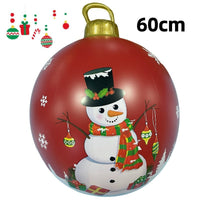 HKM-987411 60cm PVC Inflatable Christmas Ball Ornament for Holiday Decor and Party Decoration