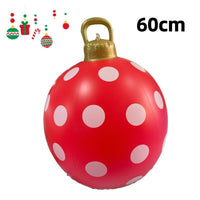 HKM-987411 60cm PVC Inflatable Christmas Ball Ornament for Holiday Decor and Party Decoration