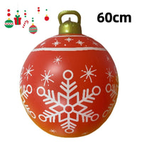 HKM-987411 60cm PVC Inflatable Christmas Ball Ornament for Holiday Decor and Party Decoration