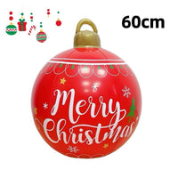 HKM-987411 60cm PVC Inflatable Christmas Ball Ornament for Holiday Decor and Party Decoration
