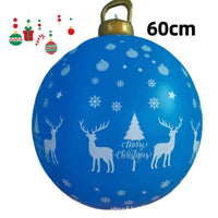 HKM-987411 60cm PVC Inflatable Christmas Ball Ornament for Holiday Decor and Party Decoration