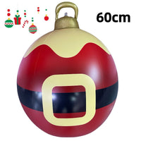 HKM-987411 60cm PVC Inflatable Christmas Ball Ornament for Holiday Decor and Party Decoration