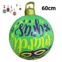 HKM-987411 60cm PVC Inflatable Christmas Ball Ornament for Holiday Decor and Party Decoration