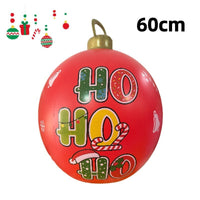 HKM-987411 60cm PVC Inflatable Christmas Ball Ornament for Holiday Decor and Party Decoration