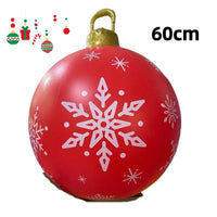 HKM-987411 60cm PVC Inflatable Christmas Ball Ornament for Holiday Decor and Party Decoration
