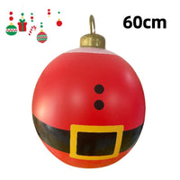 HKM-987411 60cm PVC Inflatable Christmas Ball Ornament for Holiday Decor and Party Decoration
