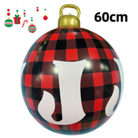 HKM-987411 60cm PVC Inflatable Christmas Ball Ornament for Holiday Decor and Party Decoration