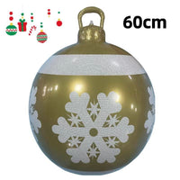HKM-987411 60cm PVC Inflatable Christmas Ball Ornament for Holiday Decor and Party Decoration