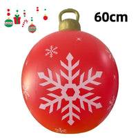 HKM-987411 60cm PVC Inflatable Christmas Ball Ornament for Holiday Decor and Party Decoration