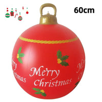 HKM-987411 60cm PVC Inflatable Christmas Ball Ornament for Holiday Decor and Party Decoration