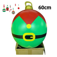 HKM-987411 60cm PVC Inflatable Christmas Ball Ornament for Holiday Decor and Party Decoration