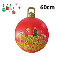 HKM-987411 60cm PVC Inflatable Christmas Ball Ornament for Holiday Decor and Party Decoration