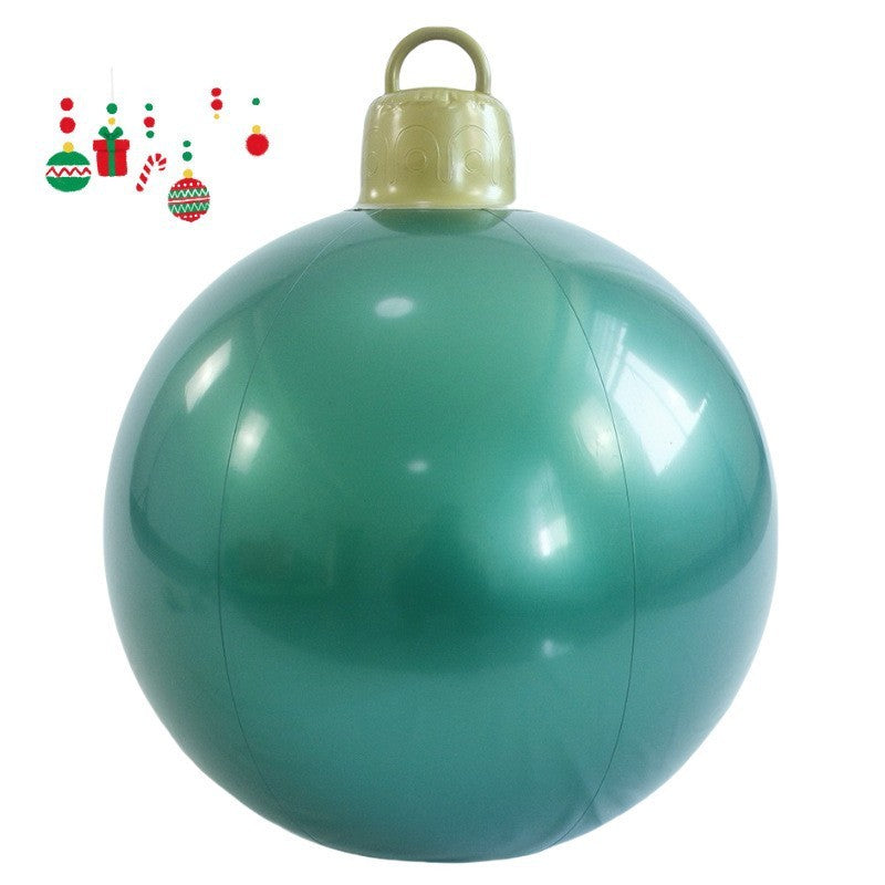 HKM-987411 60cm PVC Inflatable Christmas Ball Ornament for Holiday Decor and Party Decoration
