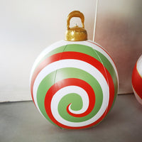 HKM-987411 60cm PVC Inflatable Christmas Ball Ornament for Holiday Decor and Party Decoration