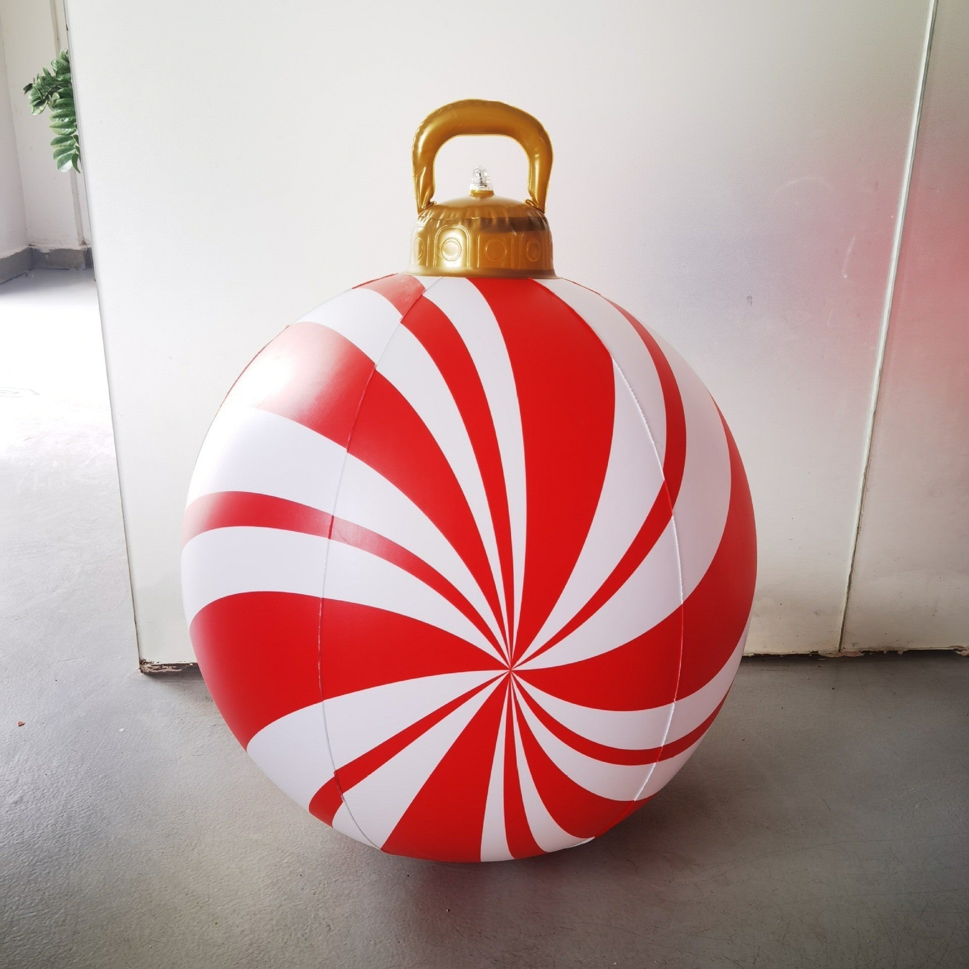 HKM-987411 60cm PVC Inflatable Christmas Ball Ornament for Holiday Decor and Party Decoration