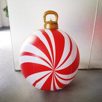 HKM-987411 60cm PVC Inflatable Christmas Ball Ornament for Holiday Decor and Party Decoration