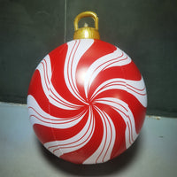 HKM-987411 60cm PVC Inflatable Christmas Ball Ornament for Holiday Decor and Party Decoration