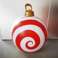 HKM-987411 60cm PVC Inflatable Christmas Ball Ornament for Holiday Decor and Party Decoration