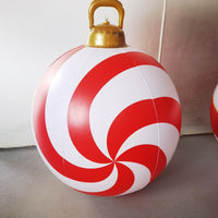 HKM-987411 60cm PVC Inflatable Christmas Ball Ornament for Holiday Decor and Party Decoration