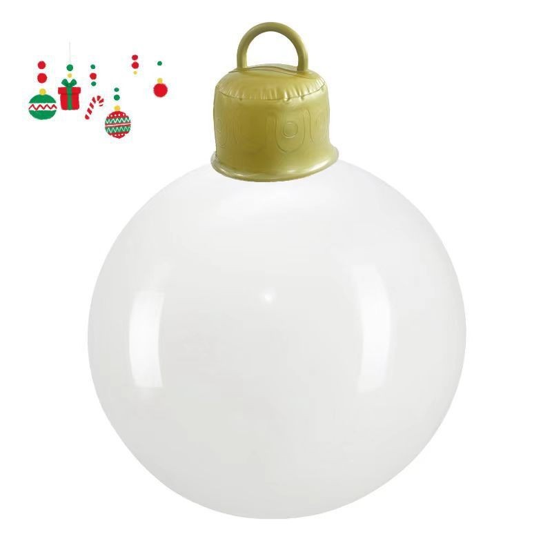 HKM-987411 60cm PVC Inflatable Christmas Ball Ornament for Holiday Decor and Party Decoration