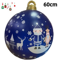 HKM-987411 60cm PVC Inflatable Christmas Ball Ornament for Holiday Decor and Party Decoration