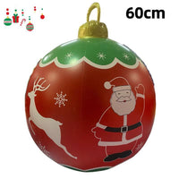 HKM-987411 60cm PVC Inflatable Christmas Ball Ornament for Holiday Decor and Party Decoration