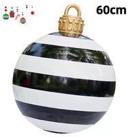 HKM-987411 60cm PVC Inflatable Christmas Ball Ornament for Holiday Decor and Party Decoration