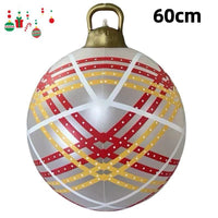 HKM-987411 60cm PVC Inflatable Christmas Ball Ornament for Holiday Decor and Party Decoration