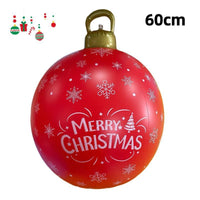 HKM-987411 60cm PVC Inflatable Christmas Ball Ornament for Holiday Decor and Party Decoration