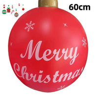 HKM-987411 60cm PVC Inflatable Christmas Ball Ornament for Holiday Decor and Party Decoration