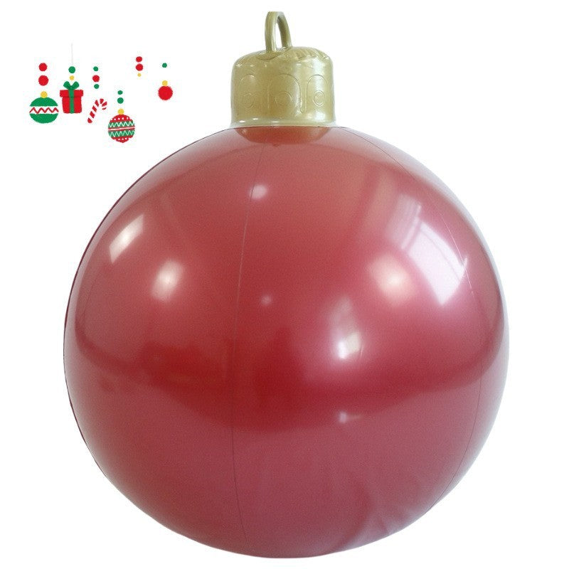 HKM-987411 60cm PVC Inflatable Christmas Ball Ornament for Holiday Decor and Party Decoration