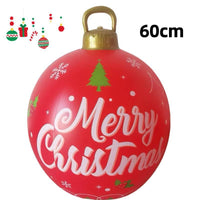 HKM-987411 60cm PVC Inflatable Christmas Ball Ornament for Holiday Decor and Party Decoration