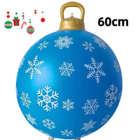 HKM-987411 60cm PVC Inflatable Christmas Ball Ornament for Holiday Decor and Party Decoration