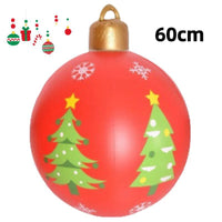 HKM-987411 60cm PVC Inflatable Christmas Ball Ornament for Holiday Decor and Party Decoration