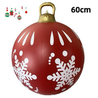 HKM-987411 60cm PVC Inflatable Christmas Ball Ornament for Holiday Decor and Party Decoration