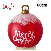HKM-987411 60cm PVC Inflatable Christmas Ball Ornament for Holiday Decor and Party Decoration