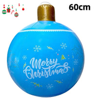 HKM-987411 60cm PVC Inflatable Christmas Ball Ornament for Holiday Decor and Party Decoration