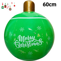 HKM-987411 60cm PVC Inflatable Christmas Ball Ornament for Holiday Decor and Party Decoration