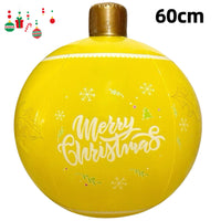 HKM-987411 60cm PVC Inflatable Christmas Ball Ornament for Holiday Decor and Party Decoration