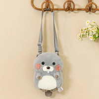 HKM-987539 Hamster Plush Backpack 2-in-1 Soft Stuffed Animal and Pouch for Kids Ages 2 to 14 Years