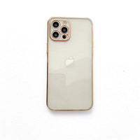 HKM-987539 Transparent Electroplated Shockproof TPU Phone Case for iPhone 11, iPhone 12 Series, and More
