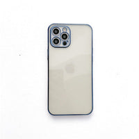 HKM-987539 Transparent Electroplated Shockproof TPU Phone Case for iPhone 11, iPhone 12 Series, and More