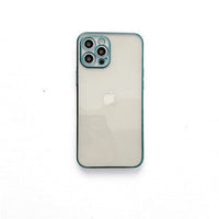 HKM-987539 Transparent Electroplated Shockproof TPU Phone Case for iPhone 11, iPhone 12 Series, and More