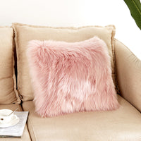 HKM-987667 Simple Modern 40x40cm Black Plush Pillowcase in Soft Chemical Fiber