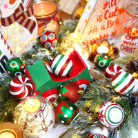 HKM-987731 Electroplated Hand-Painted Plastic Christmas Tree Decoration Balls - 30-Pack, 6CM