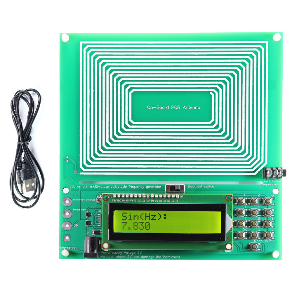 HKM-987795 Pure Sine Wave Frequency Modulation Signal Generator - 5V Power Supply, 7.83Hz Default Frequency